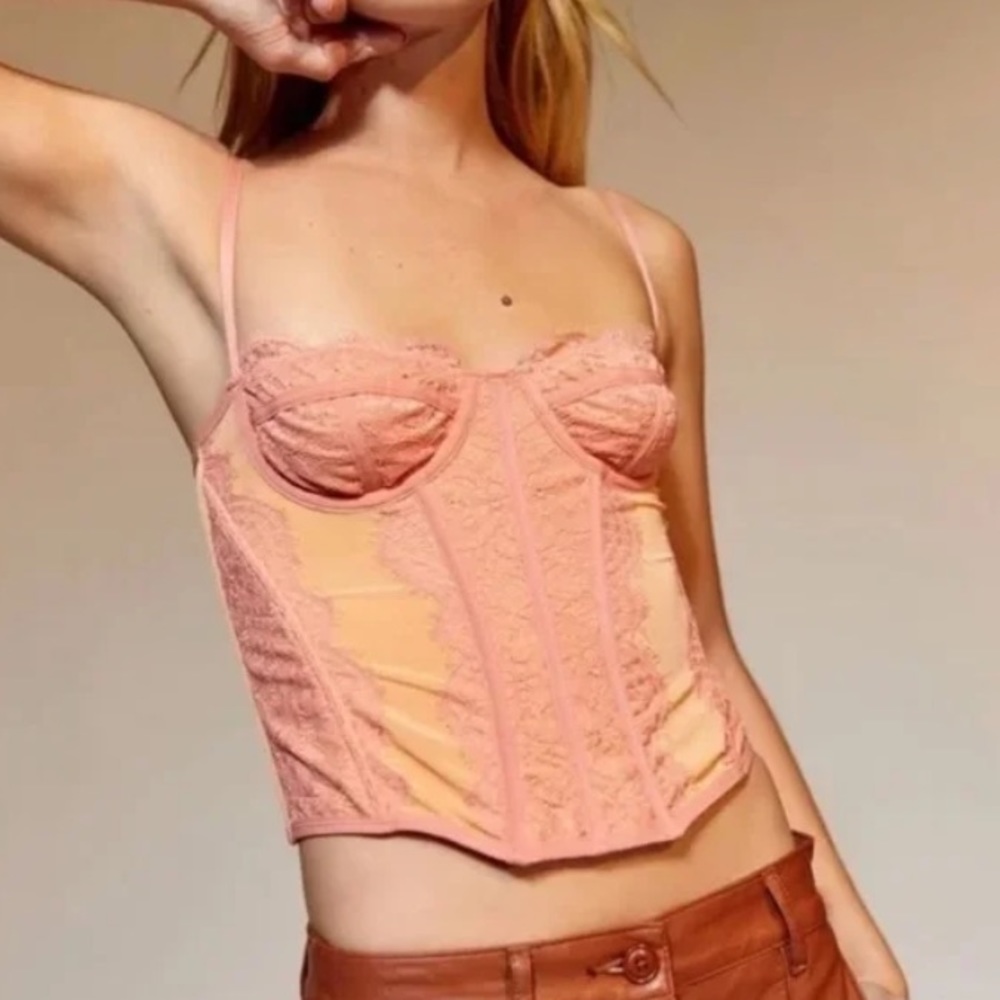 Urban Outfitters Modern Love Corset in Rust